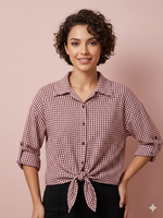 Cargar imagen en el visor de la galería, Blusa Vichy Nudo
