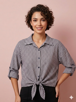 Cargar imagen en el visor de la galería, Blusa Vichy Nudo
